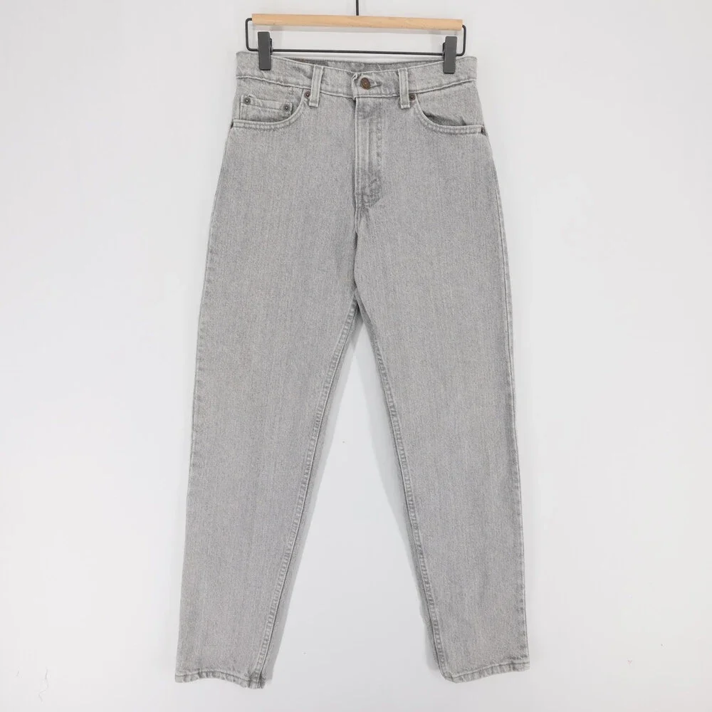 Vintage Levis 550 Jeans Mens 29x32 (28x33) Gray Relaxed Fit Tapered Made USA 90s